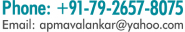 Dr. Ashutosh Mavalankar Contact Information
